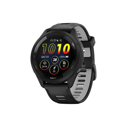 Garmin Forerunner 265 - Black Bezel and Case with Black/Powder Gray Silicone Band