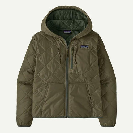 Womens Diamond Quilted Bomber Hoody