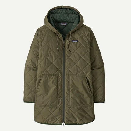 Womens Diamond Quilted Parka